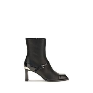 Alexander McQueen Black Lamb Leather Ankle Women's Boots